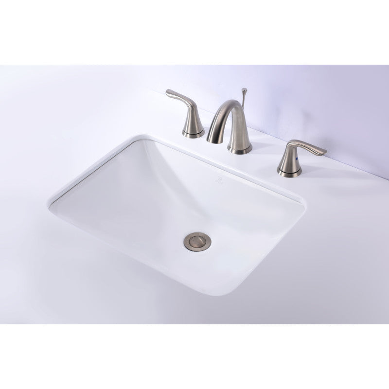 Dahlia Series 20.5 in. Ceramic Undermount Sink Basin in White