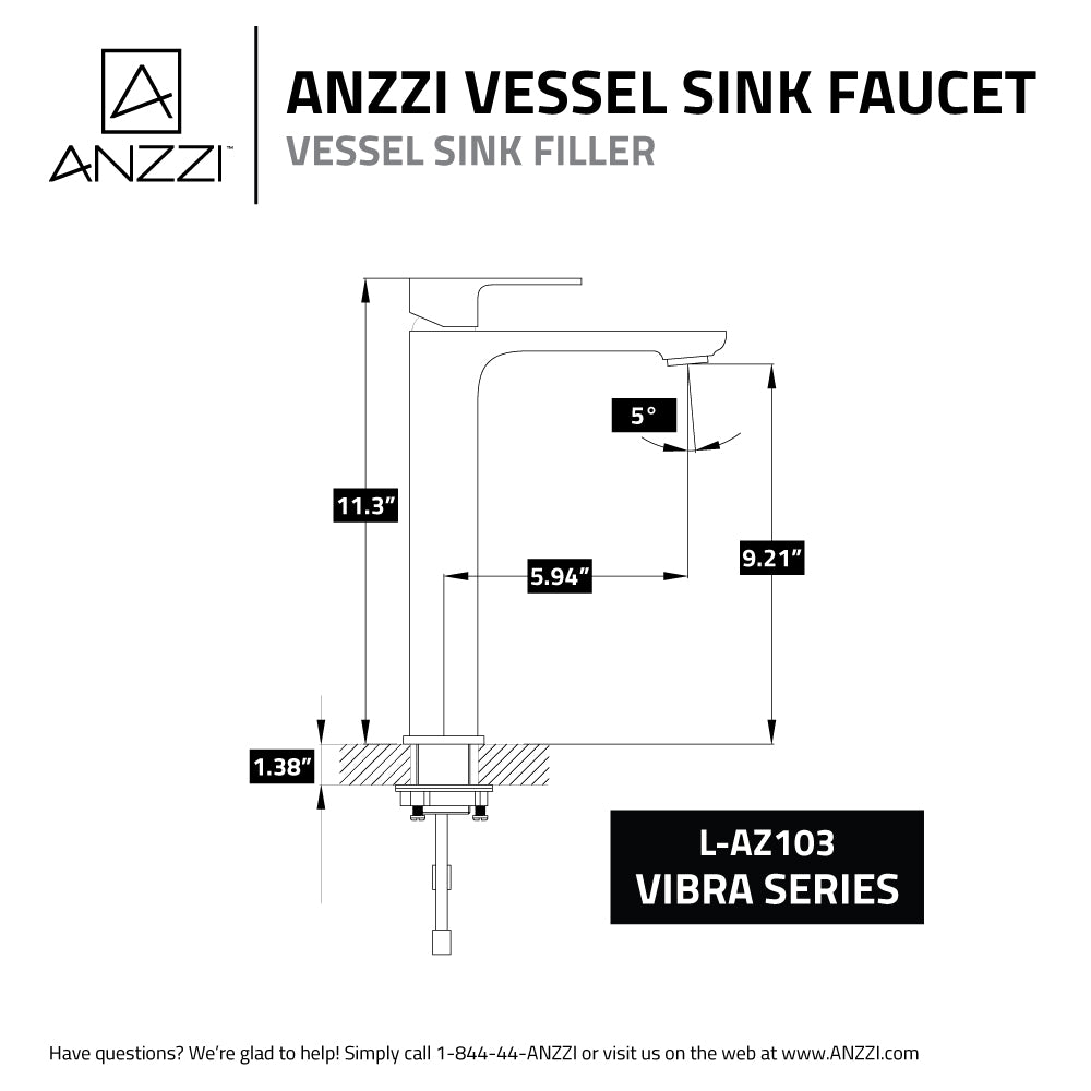 Vibra Single Hole Single-Handle Bathroom Sink Faucet