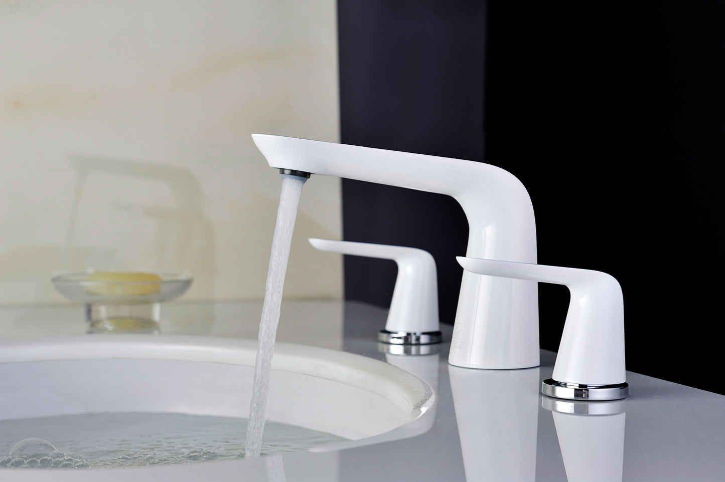 Pendant Series 8 in. Widespread 2-Handle Low-Arc Bathroom Faucet in Polished Chrome