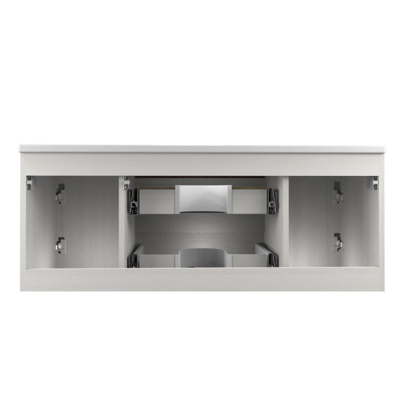48 in. W x 20 in. H x 18 in. D Bath Vanity Set with Vanity Top in White with White Basin and Mirror