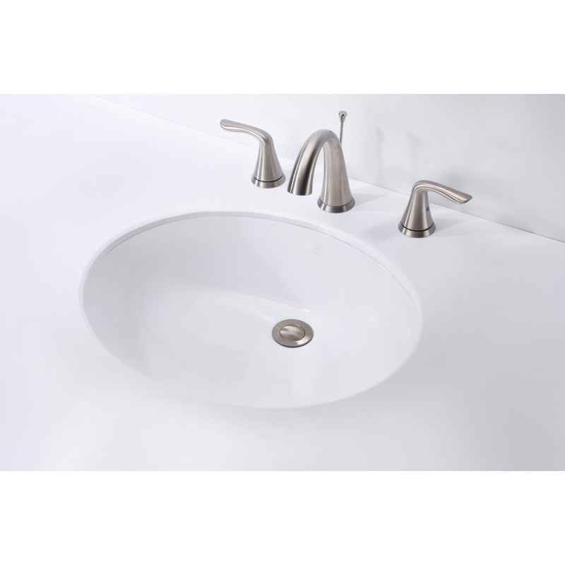 Lanmia Series 19.5 in. Ceramic Undermount Sink Basin in White