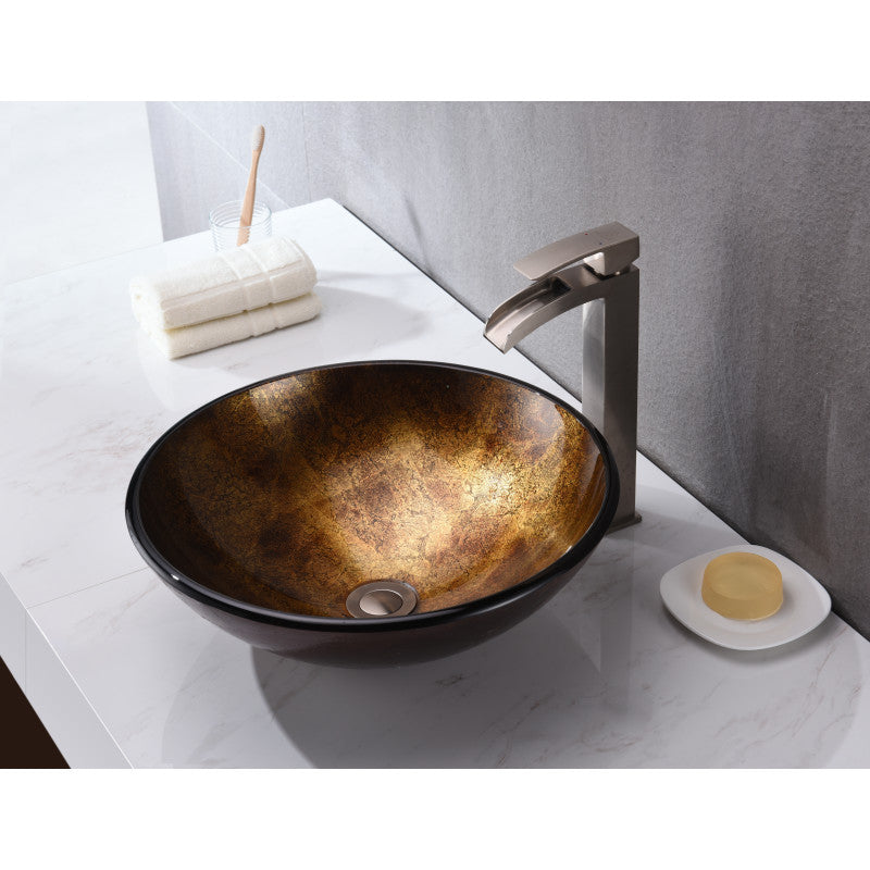 Vessel Sink in Autumn Dusk