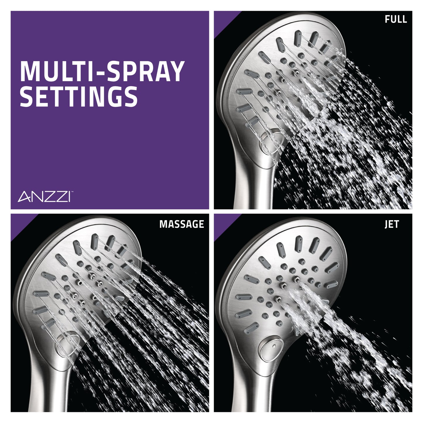 Magnetic Valkyrie Multi-Spray Retro-Fit 7.48 in. Dual Wall Mount Fixed and Handheld Shower Head with Magna-Diverter