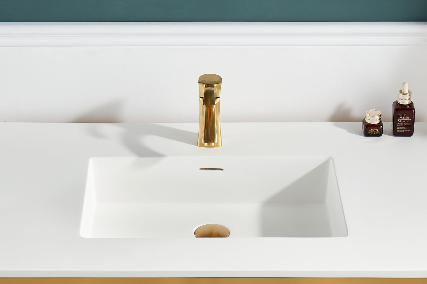 Orchard 36 in. Console Sink with Glossy White Counter Top