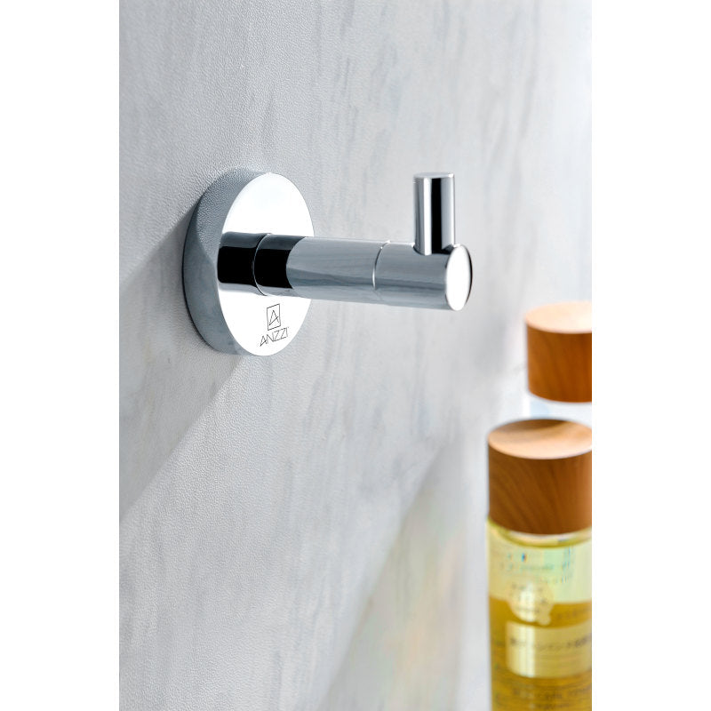AC-AZ003 - Caster Series Robe Hook in Polished Chrome