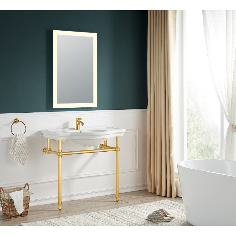 Viola 34.5 in. Console Sink with Ceramic Counter Top