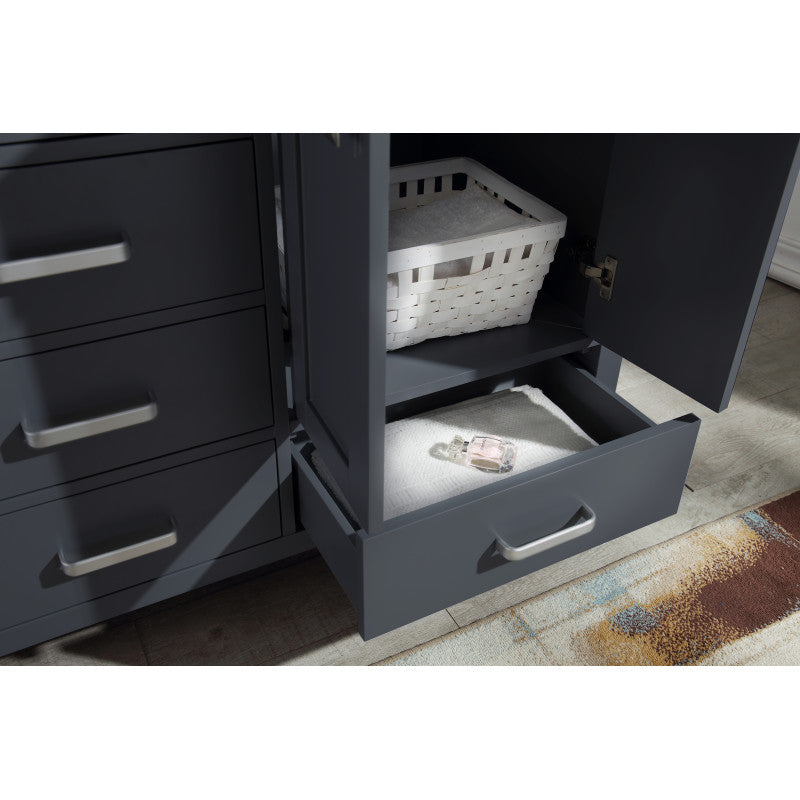 Chateau 60 in. W x 22 in. D Bathroom Vanity Set with Carrara Marble Top with White Sink