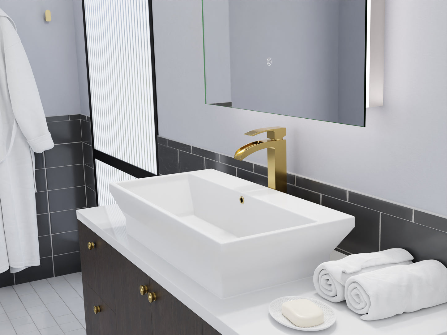 Key Series Single Hole Single-Handle Vessel Bathroom Faucet