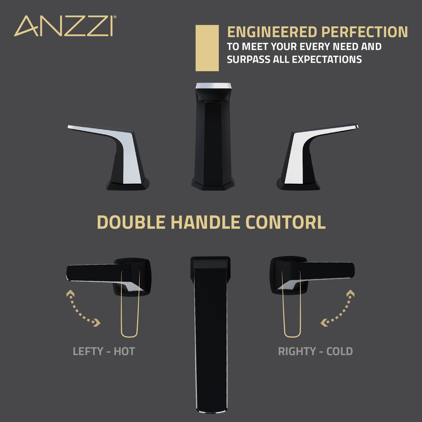 2-Handle 3-Hole 8 in. Widespread Bathroom Faucet With Pop-up Drain