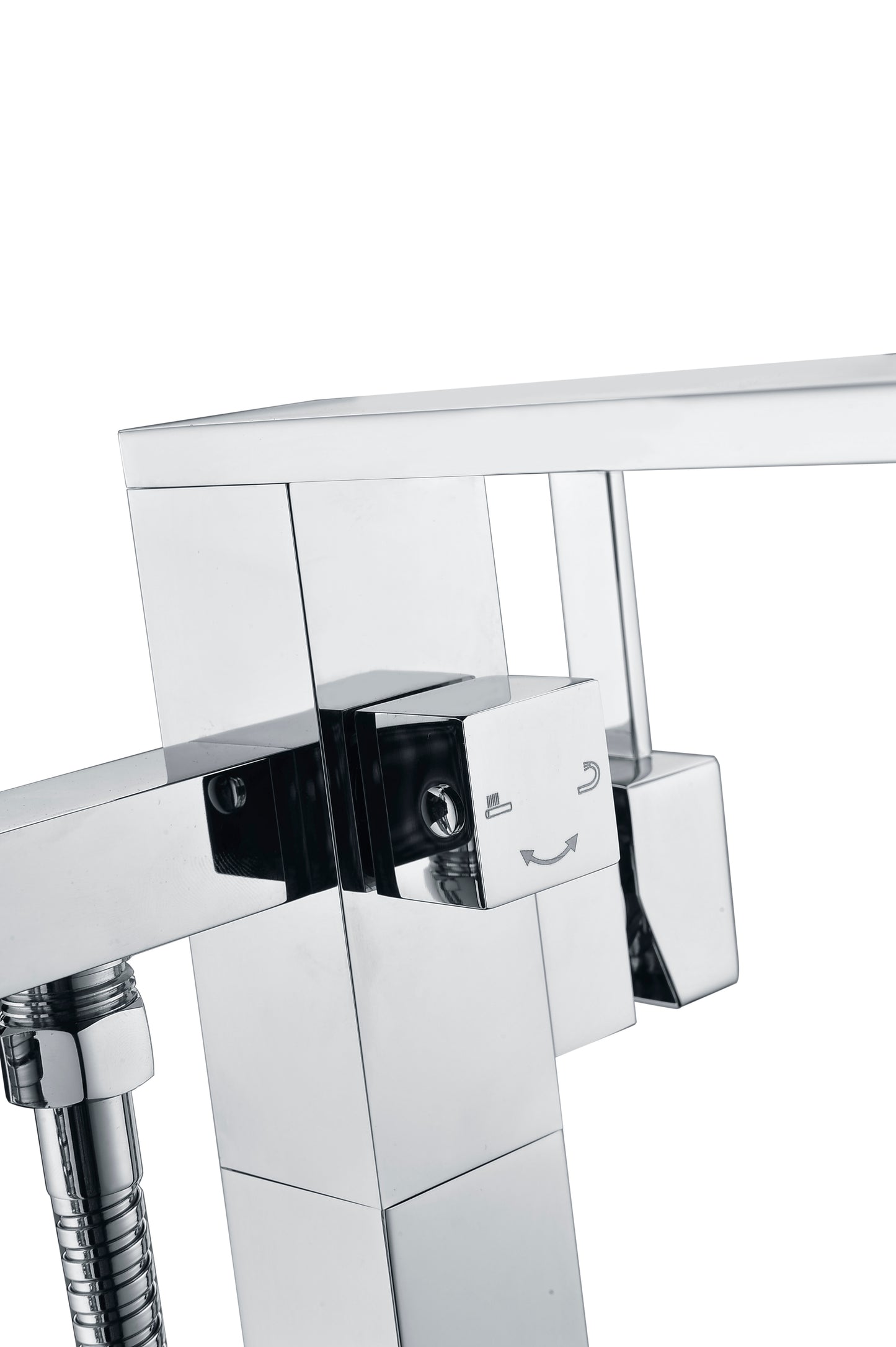 Angel 2-Handle Claw Foot Tub Faucet with Hand Shower
