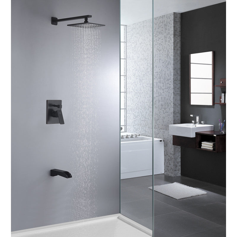 SH-AZ037MK - Mezzo Series 1-Handle 1-Spray Tub and Shower Faucet in Matte Black