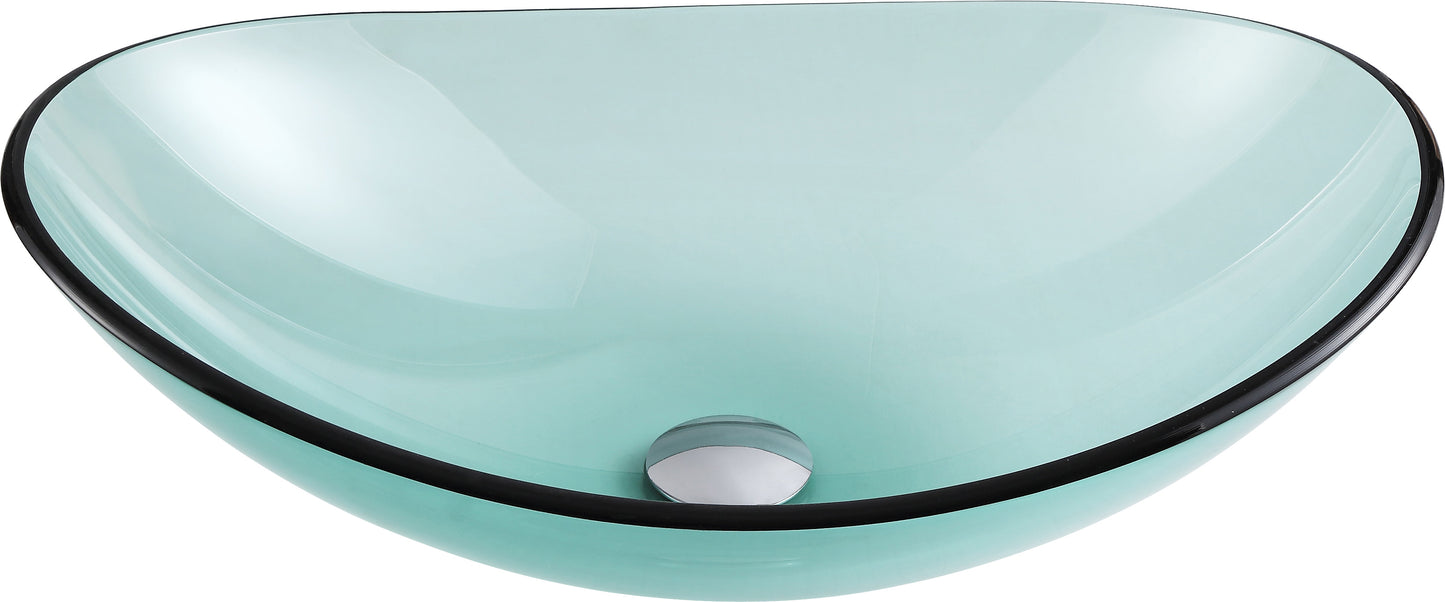 Spa World - 20 in. Tempest Glass Vessel Sink