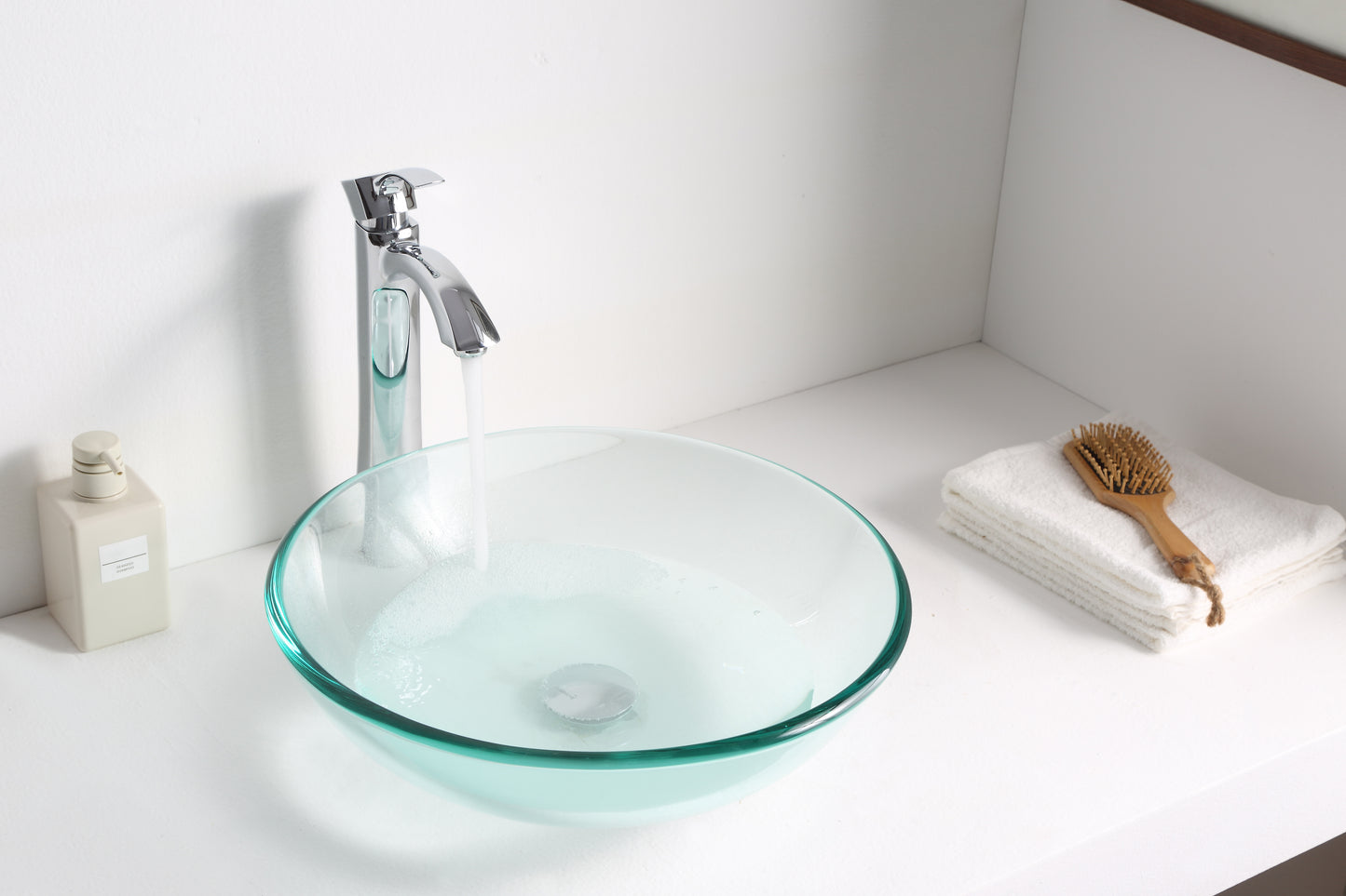 Spa World - Rhoads 16 in. Tempered Glass Vessel Sink