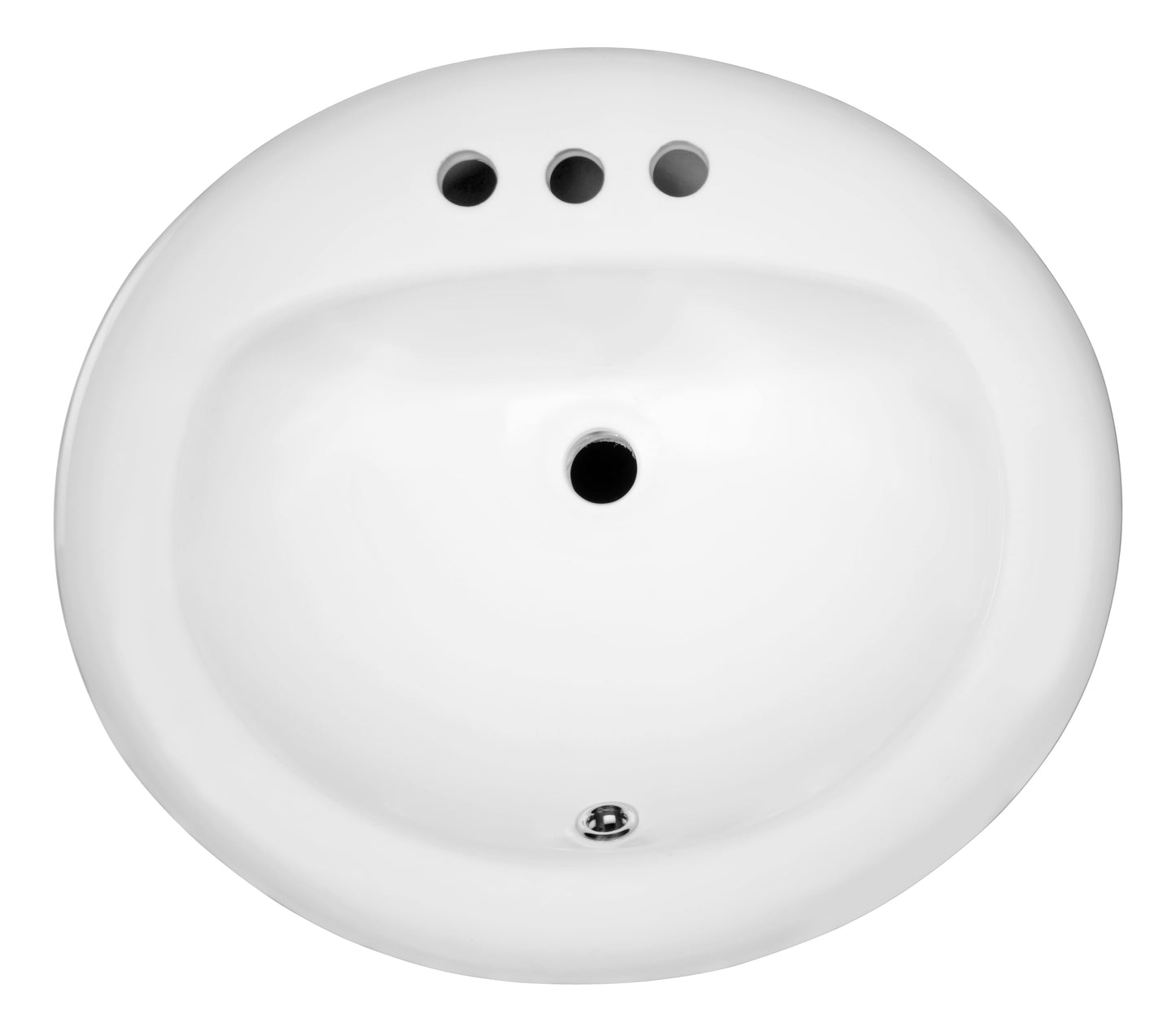 Spa World - Chico 20.5 in. Drop-in Ceramic Lavatory Sink with Overflow