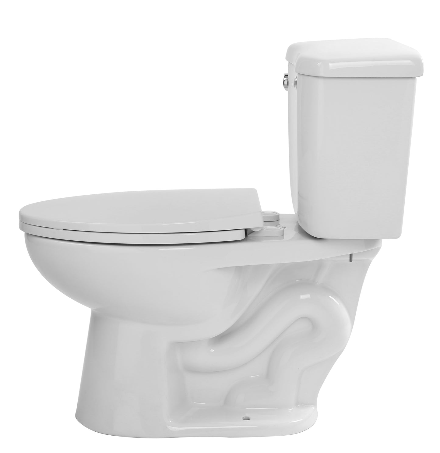 Spa World - Kingdom Two-Piece Single Flush Toilet with Elongated Seat