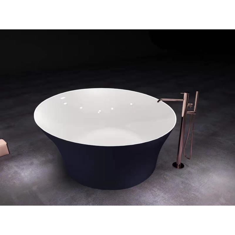 FT-AZ142 - Lacrima Series 62" Acrylic Freestanding Bathtub in Navy Blue