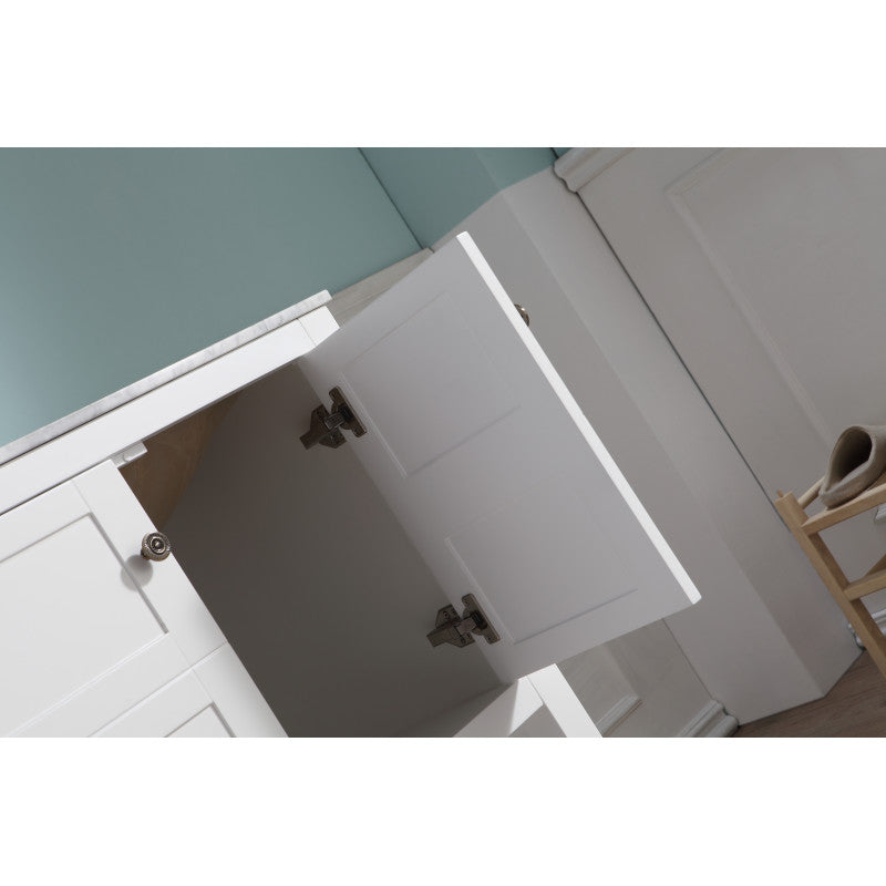 Montaigne 30 in. W x 22 in. D Bathroom Bath Vanity Set with Carrara Marble Top with White Sink