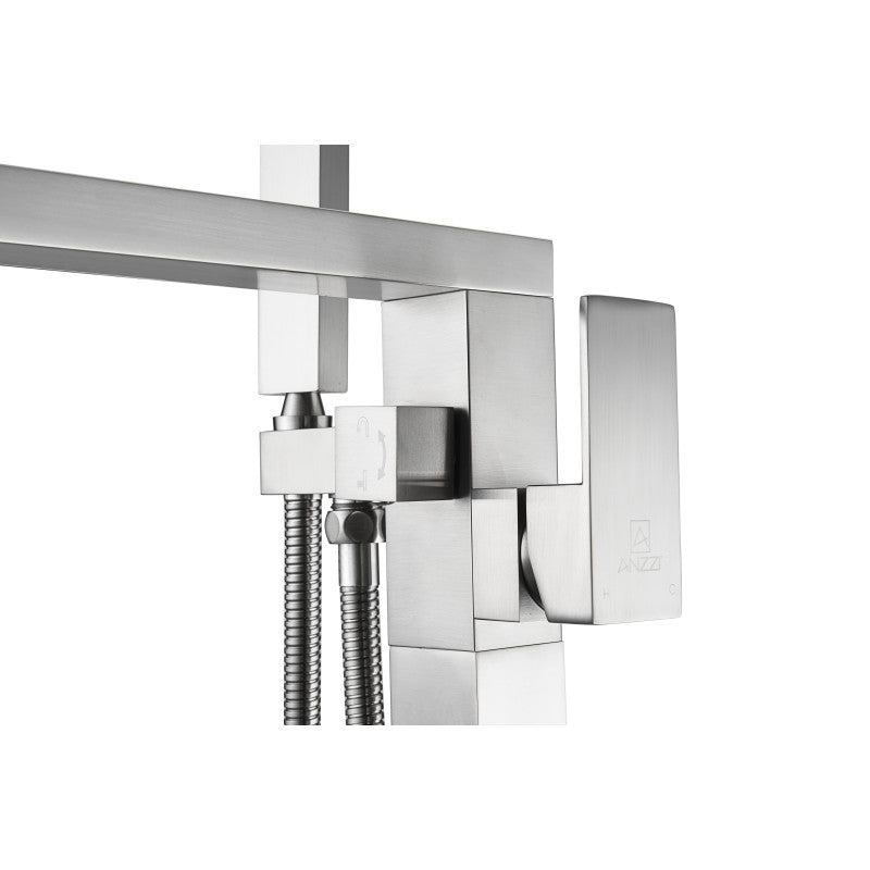 Khone 2-Handle Claw Foot Tub Faucet with Hand Shower