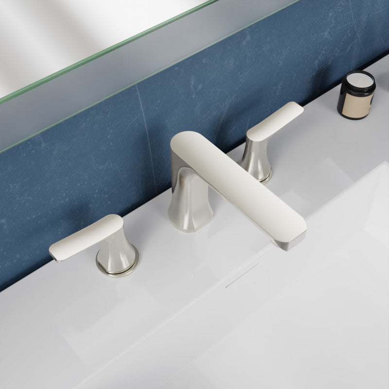 2-Handle 3-Hole 8 in. Widespread Bathroom Faucet With Pop-up Drain