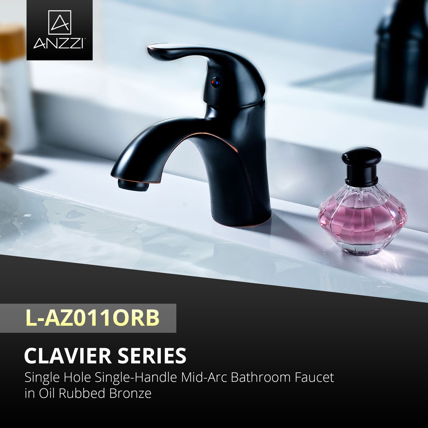 Clavier Series Single Hole Single-Handle Mid-Arc Bathroom Faucet
