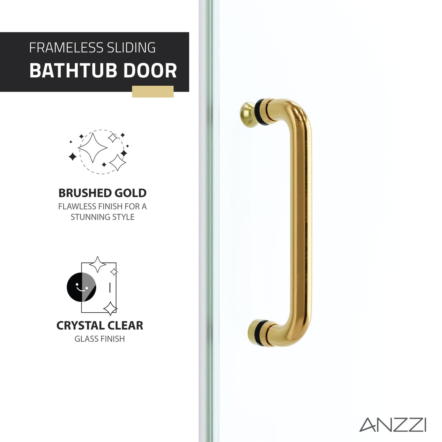 Raymore Series 60 in. x 62 in. Frameless Sliding Tub Door