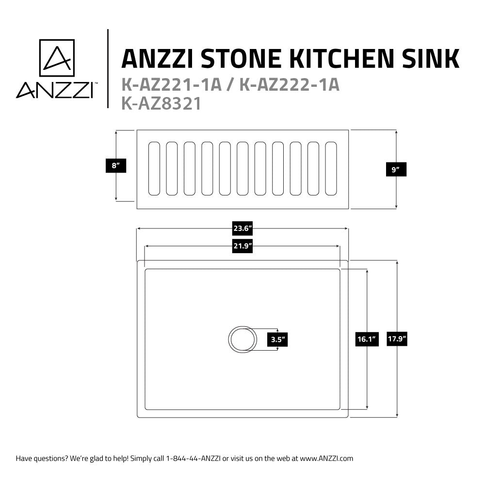 Roine Farmhouse Reversible Glossy Solid Surface 24 in. Single Basin Kitchen Sink in White