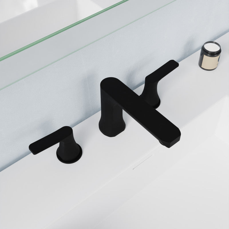 2-Handle 3-Hole 8 in. Widespread Bathroom Faucet With Pop-up Drain