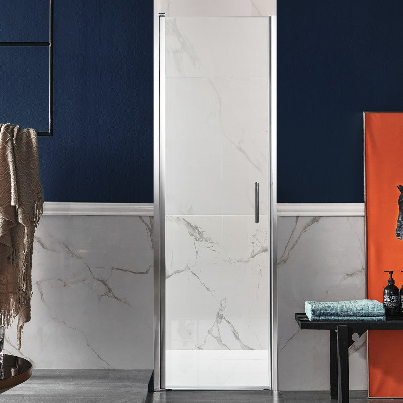 Lancer 23 in. x 72 in. Semi-Frameless Shower Door with TSUNAMI GUARD