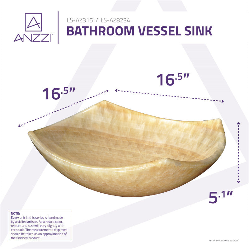 Flavescent Visage Natural Stone Vessel Sink in Cream Jade