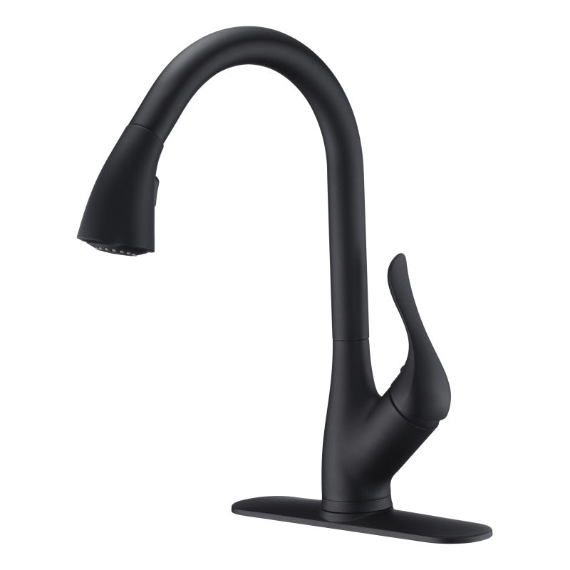 KF-AZ031MK - Accent Series Single-Handle Pull-Down Sprayer Kitchen Faucet in Matte Black