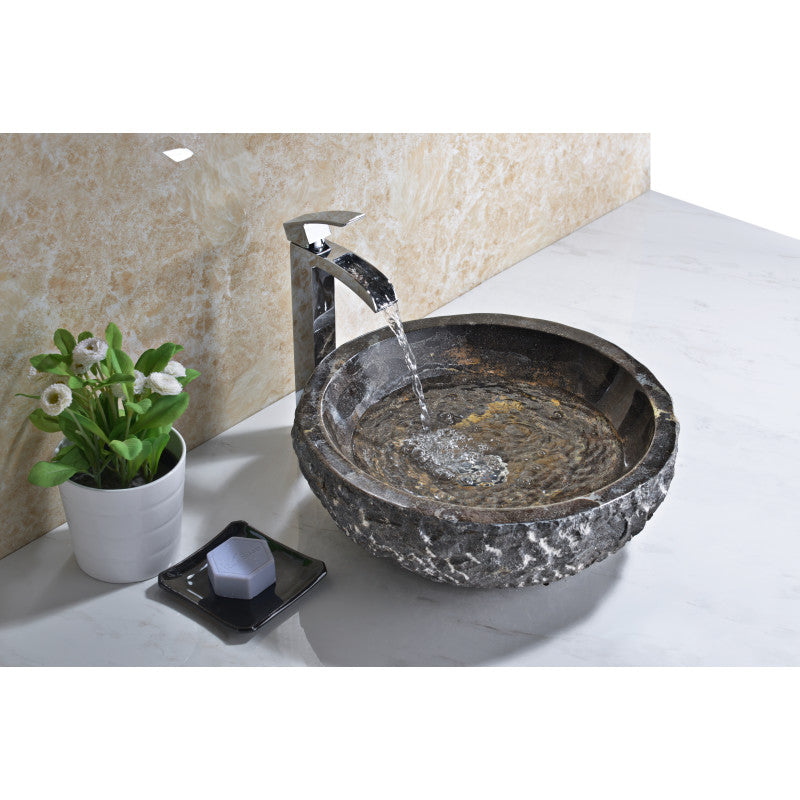 Umbral Ash Vessel Sink in Blue Stone