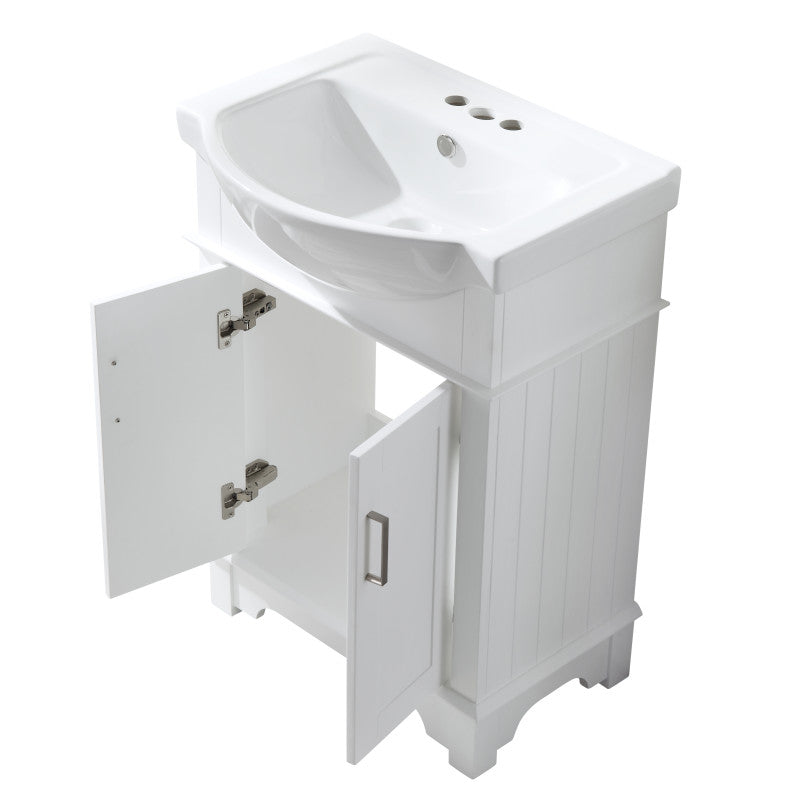 Montbrun 24 in. W x 34 in. H Bath Vanity with White Basin and Mirror