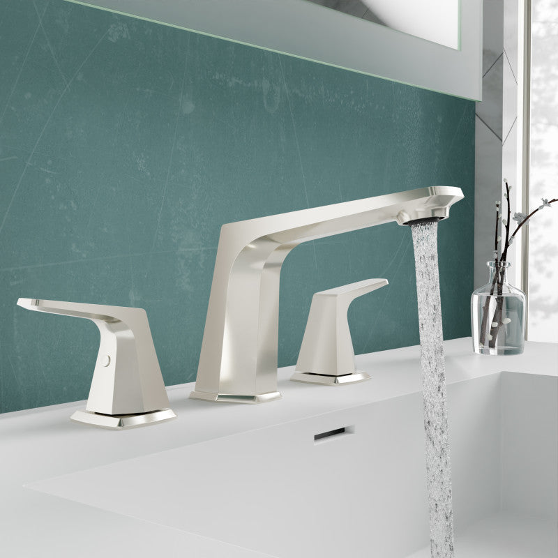 2-Handle 3-Hole 8 in. Widespread Bathroom Faucet With Pop-up Drain