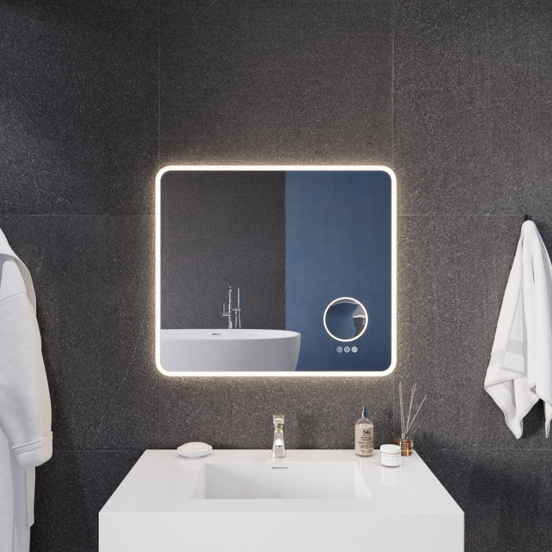 BA-LMDFX013AL - 27-in. x 31-in. LED Front/Back Light Magnifying Bathroom Mirror w/Defogger