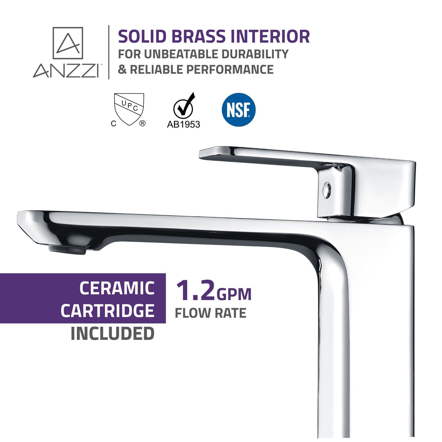 Vibra Single Hole Single-Handle Bathroom Sink Faucet