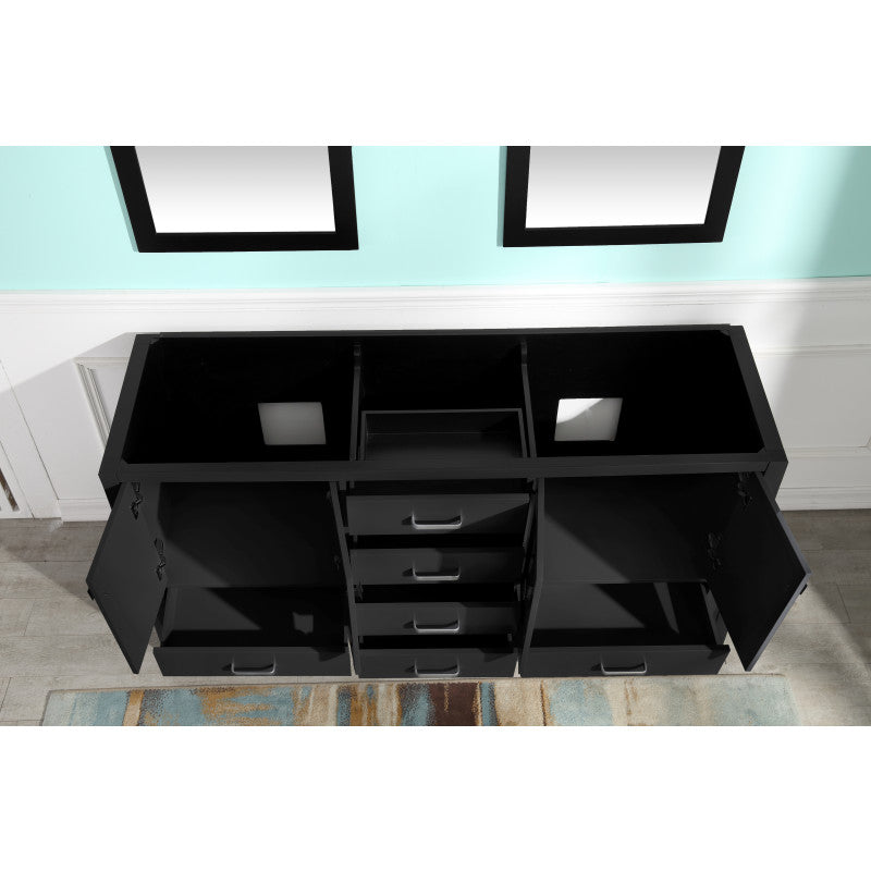 Chateau 72 in. W x 22 in. D Bathroom Vanity Set with Carrara Marble Top with White Sink