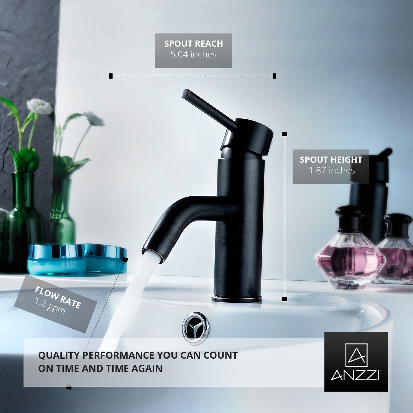 Bravo Series Single Hole Single-Handle Low-Arc Bathroom Faucet