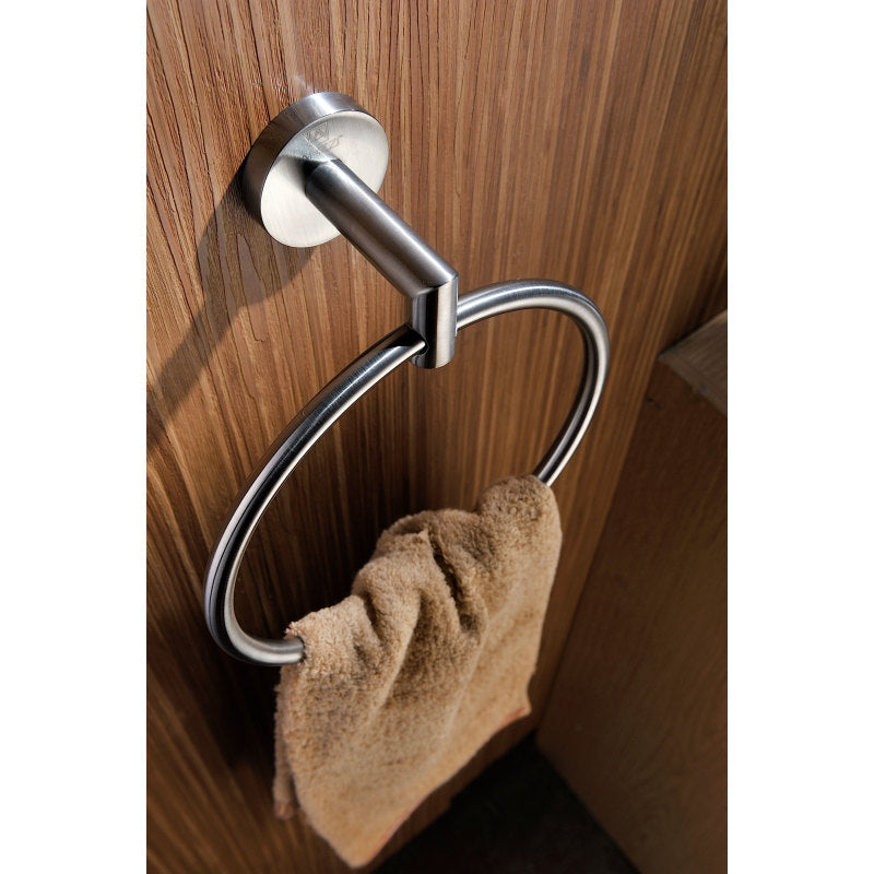 Caster 2 Series Towel Ring in Brushed Nickel