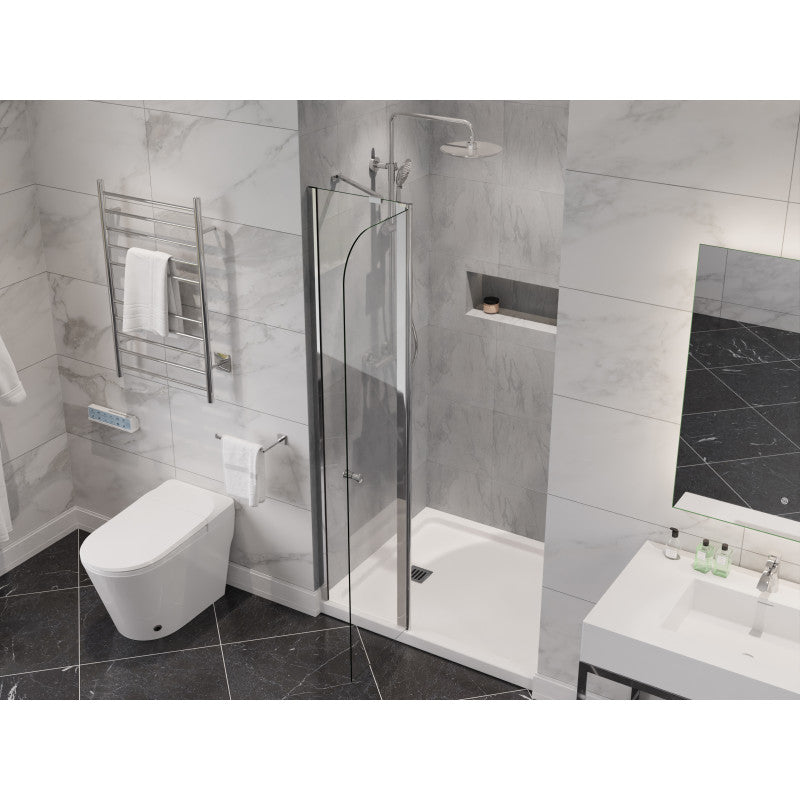Romance 72-in. x 33.5-in. Frameless Swinging Shower Door