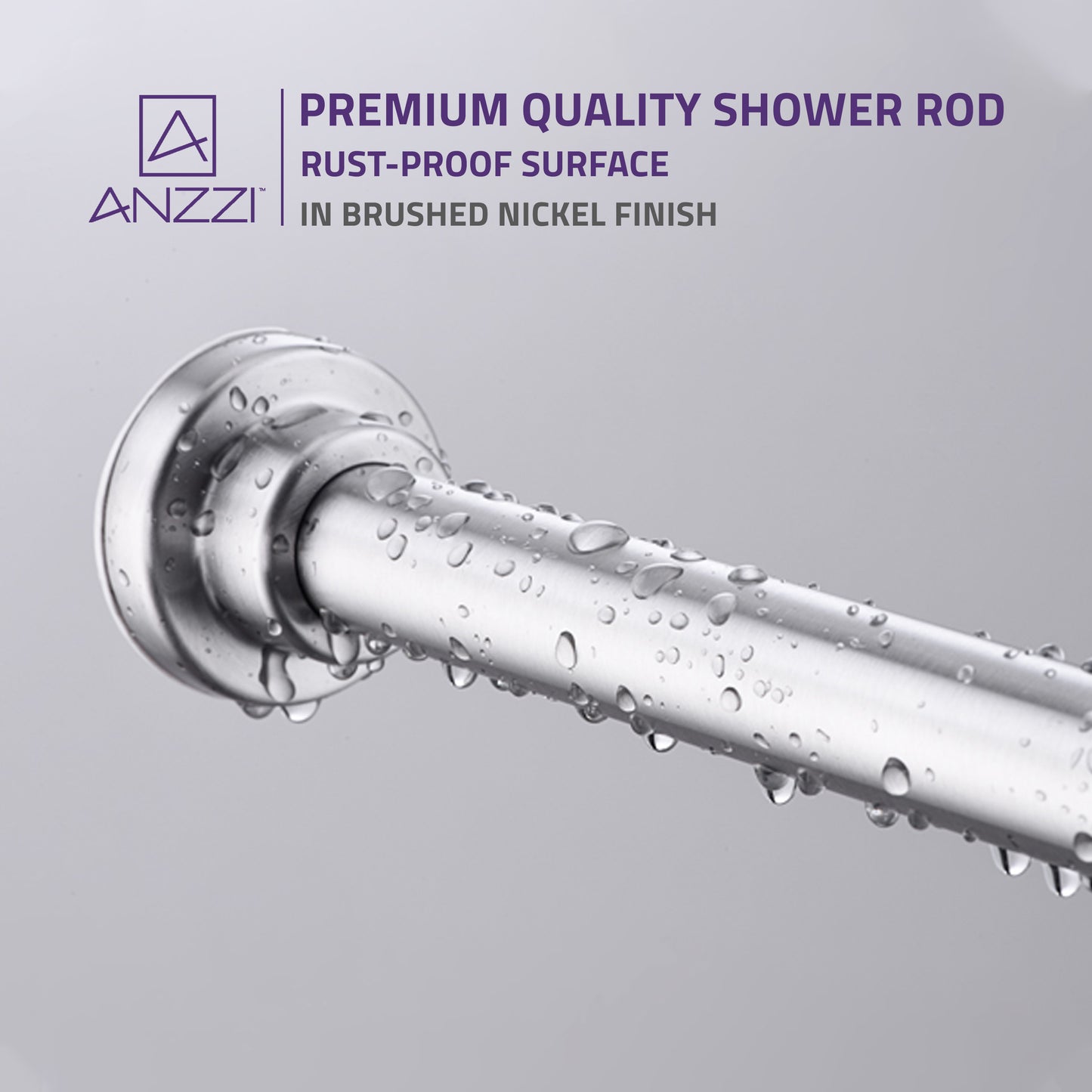 48-88 Inches Shower Curtain Rod with Shower Hooks