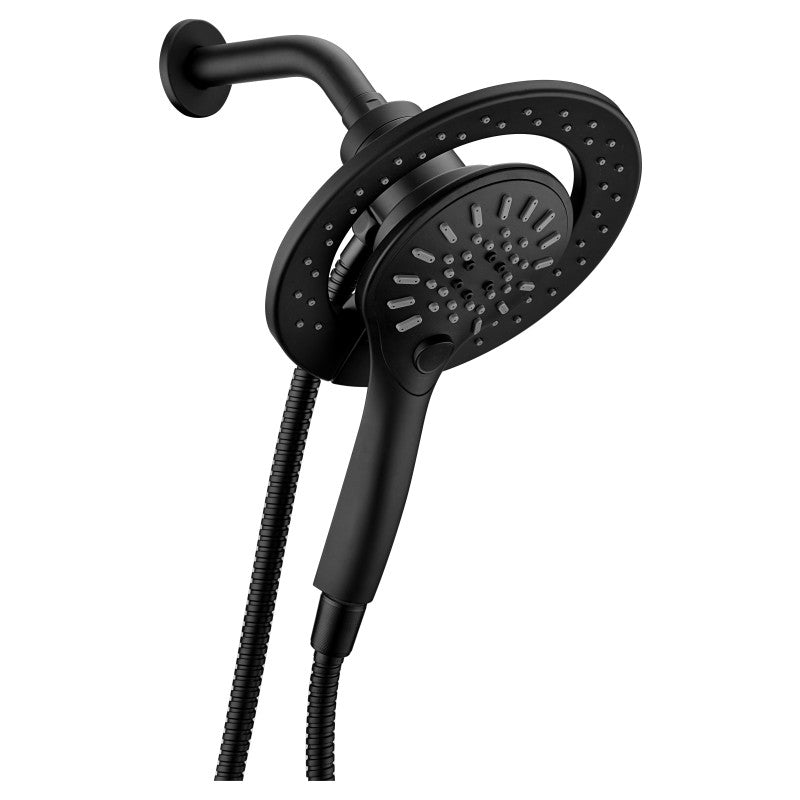 SH-AZ067MB - Valkyrie Retro-Fit 3-Spray Patterns with 7.48 in. Wall Mounted Dual Shower Heads with Magnetic Divert in Matte Black