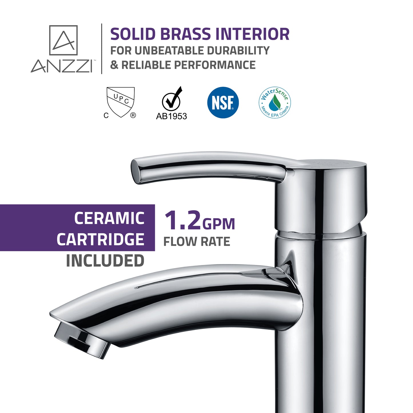 Quartet Single Hole Single-Handle Bathroom Faucet