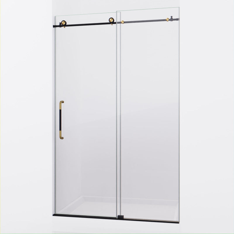 Madam Series 48 in. by 76 in. Frameless Sliding Shower Door with Handle