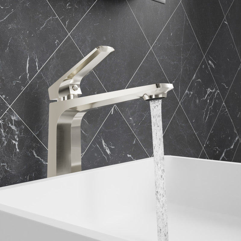 Single Handle Single Hole Bathroom Vessel Sink Faucet With Pop-up Drain