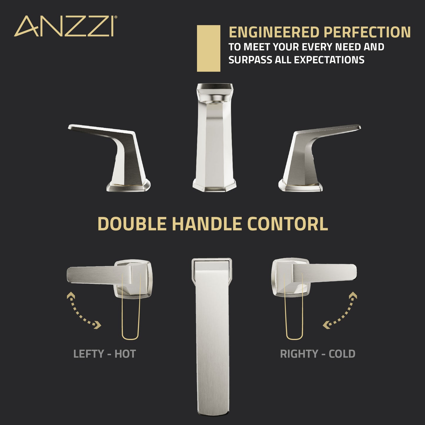 2-Handle 3-Hole 8 in. Widespread Bathroom Faucet With Pop-up Drain