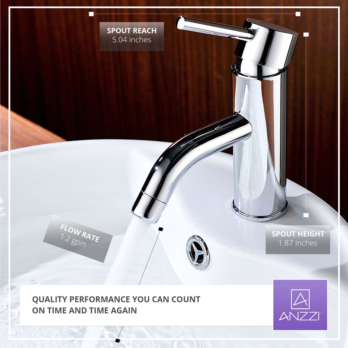 Bravo Series Single Hole Single-Handle Low-Arc Bathroom Faucet