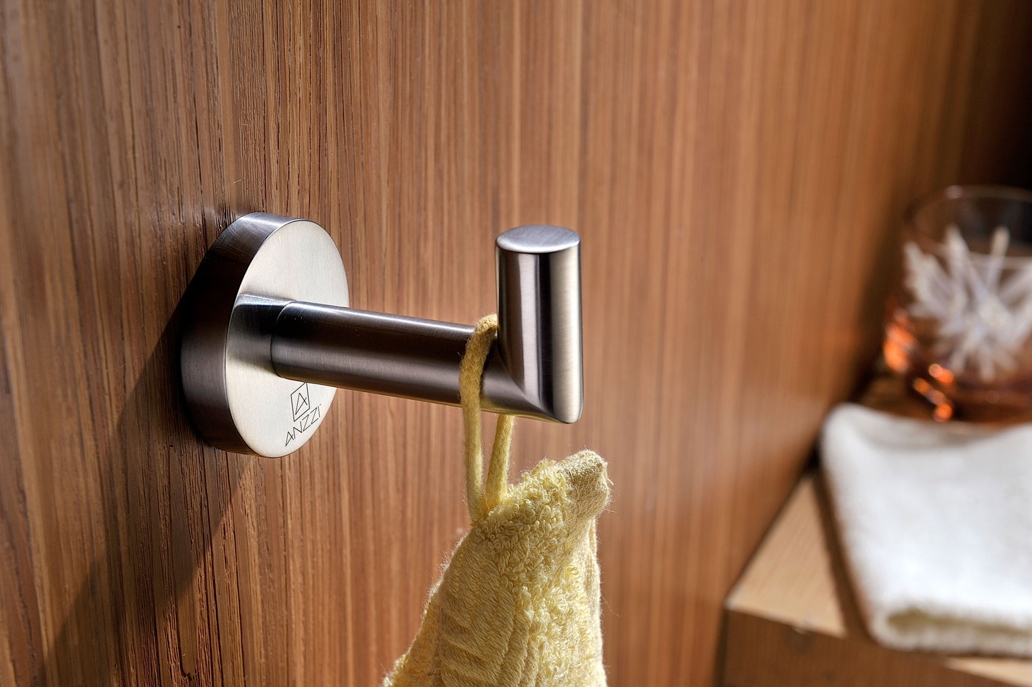 AC-AZ008BN - Caster 2 Series Single Robe Hook in Brushed Nickel
