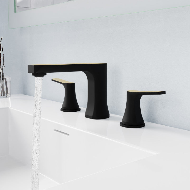 2-Handle 3-Hole 8 in. Widespread Bathroom Faucet With Pop-up Drain
