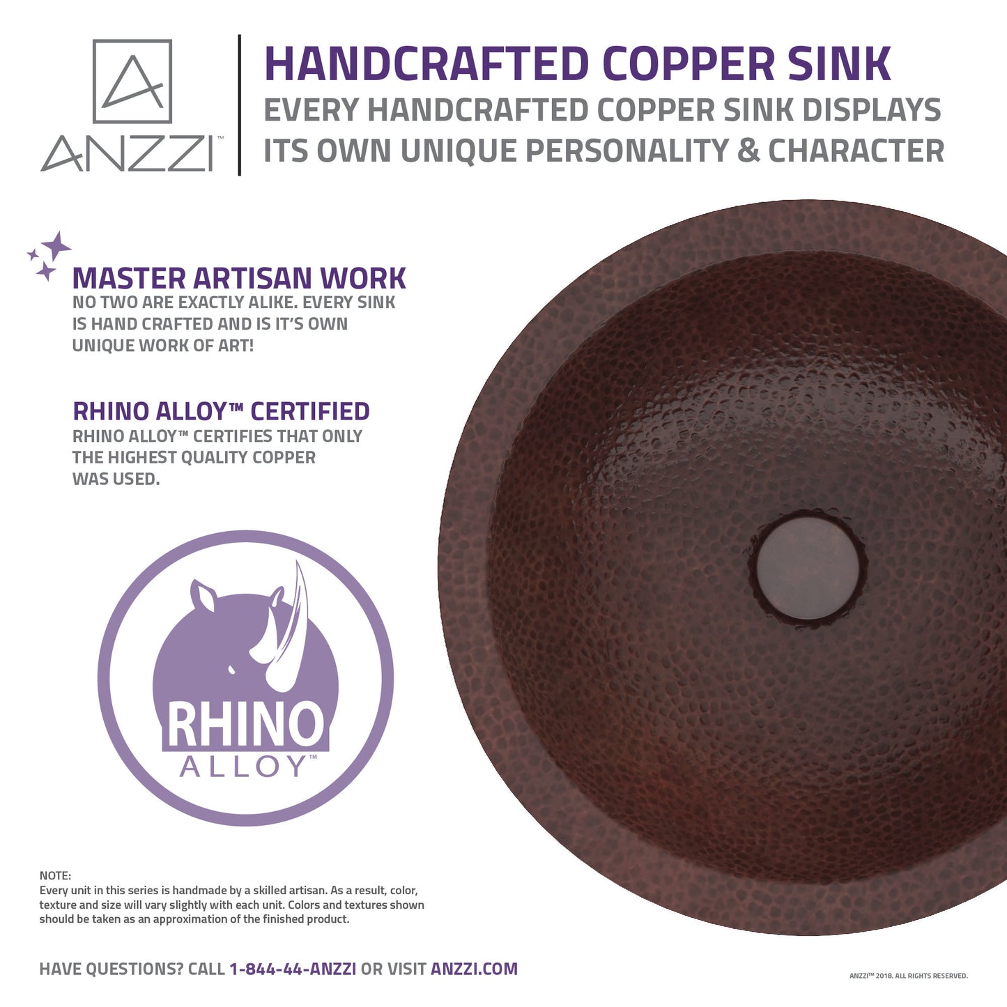 Antakya 16 in. Drop-in Round Bathroom Sink in Hammered Antique Copper