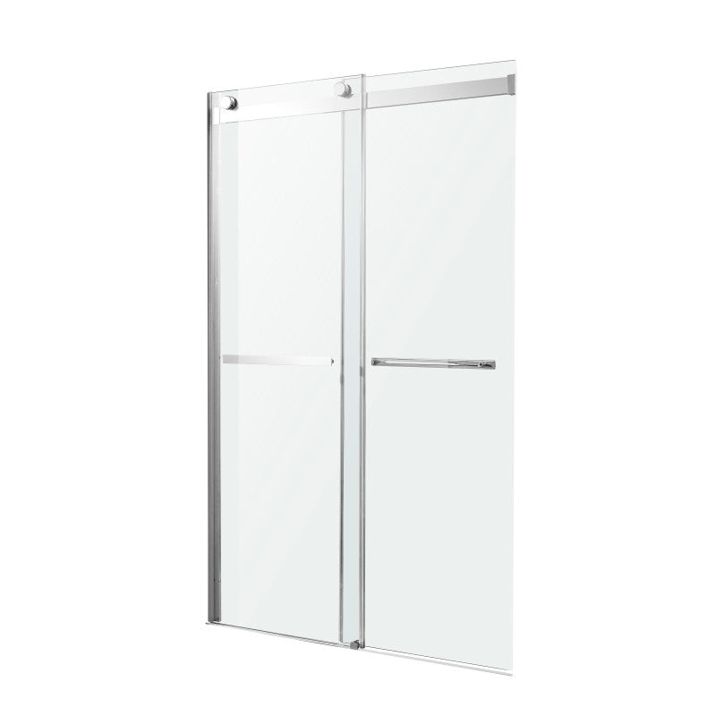 Kahn Series 48 in. x 76 in. Frameless Sliding Shower Door with Horizontal Handle